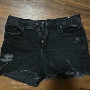 Old navy black jean shorts.